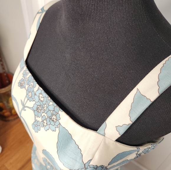 Jessica Howard Fit and Flare Blues and Cream Dress Size 8 P - Picture 2 of 6